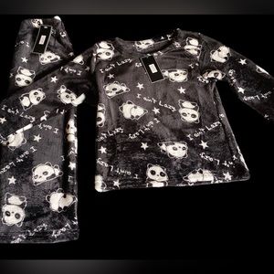 Girls 🐼I ain’t lazy panda pajamas